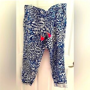 EUC Lilly Pulitzer Aden Linen Pants - Home Slice - Large